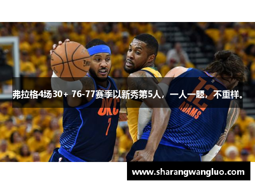 弗拉格4场30+ 76-77赛季以新秀第5人，一人一题，不重样。